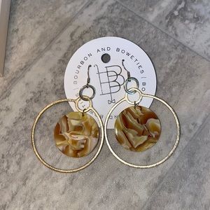 Dangle hoop earrings